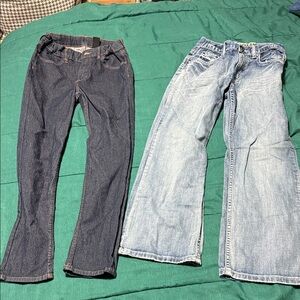 Set of Two Denim Jeans - Dark and Light Wash